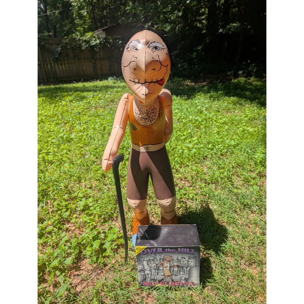 Vintage 1998 Over The Hill 3' Inflatable Party Doll Gag Gift Funny Old Man